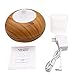 300ML Essential Oil Diffuser, MOKOQI Wood Grain Aromatherapy Ultrasonic Cool Mist Whisper-Quiet Humidifier with Color LED Light Changing and 4 Timer Settings,Auto Shut-off,BPA Free for Spa,Home,Office