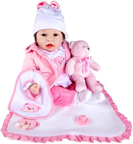 rolimate Lifelike Realistic Baby Doll, Tall Dreams Gift Set Ensemble, 22-inch / 55cm Weighted Baby with Clothes and Accessories , Best Birthday Gift for Girls Ages 3+ (Trisha)