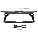 Rosewill Gaming Laptop Cooler Notebook Cooling Pad, 5 Silent Blue LED Fans w/Powerful Air Flow, Control Panel w/LCD Screen, Portable Height Adjustable Laptop Stand, Comfortable for Wrists