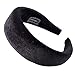 Headbands for Women Padded Headbands - 1PCS Velvet Headband Elegant Headbands Hairpins Headwear Barrette Styling Tools Accessories for Women and Ladies,Black