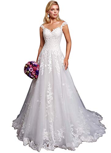 2 Womens+Sleeveless+V+Neck+Tulle+Wedding