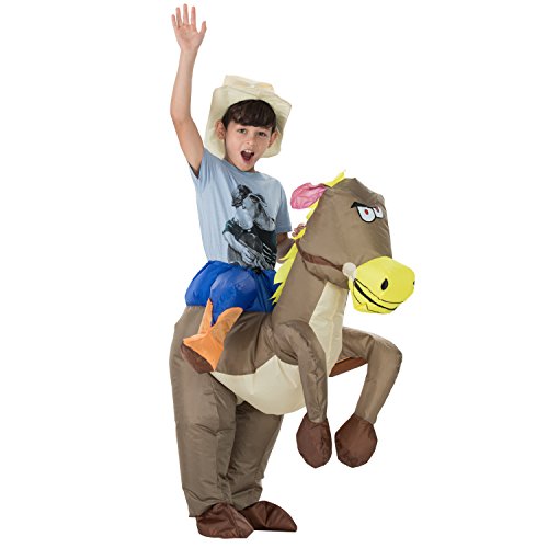 TOLOCO Inflatable Western Cowboy Riding Horse Halloween Costume (Horse
