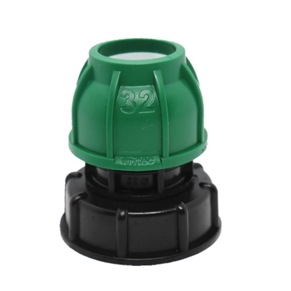 MiJunHD IBC Water Tank Container Adapter S60X6 to 32mm/1.26" Fitting Straight-Pipe Fitting 30mm Hose Connector Quick Joint