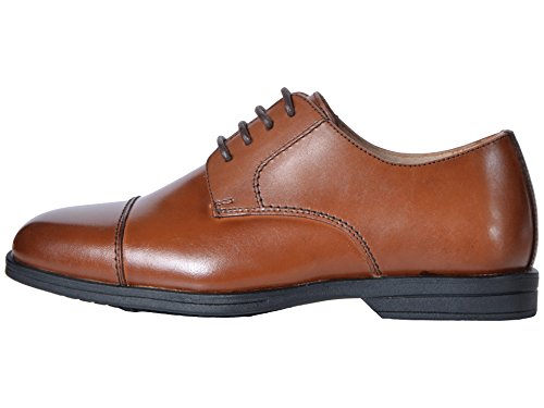 Florsheim Kids Boys' Reveal Cap Toe Jr Oxford, Cognac, 10 M US Toddler
