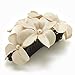 Meilliwish Flower Fabrics Ponytail Holder Banana Hair Clip 1 PCS (H29)(Cream)