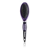 Hair Brush SUPRENT Professional Paddle brush & Detangling Brush Velvet Touch Paddle Hair Brush with Ball Tipped Bristles for Dry and Wet Hair, Cushion Base, Non-slip Cushioned Handle, Purple