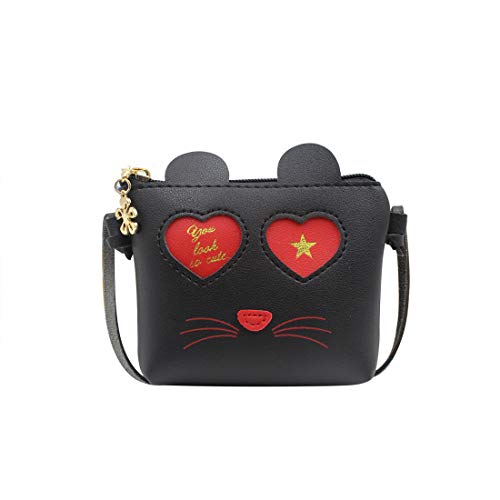 Eilova Cute Animal Cat Little Girl Crossbody Purse Coin Wallet Mini PU Shoulder Bag Handbag for Kid - Thumbnail 7