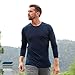 MERIWOOL Mens Base Layer - 100% Merino Wool Midweight Long Sleeve Thermal Shirt Black