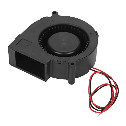 Centrifugal Double Ball Turbo Blower Cooling Fan High Air Volume And High Speed Furnace Turbine Air Blower Cooling Fan for Picnic Camping Heating Equipment Barbecue 12V 2.85A