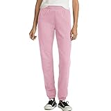 Hanes Women's Mid Rise Cinch Leg Pant, Pale Pink, Small