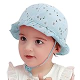 LRKC Baby Toddler Breathable Ruffled Sun Hat W/Adjustable Chin Strap- in 3 Colors