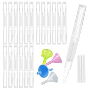 Dancepandas Twist Pennen Lege Nagelolie Pen Met Borstel Tip 15 STKS Transparante 3 ML Nagelriemolie Pennen…