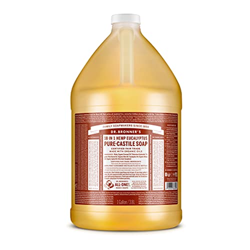 Dr. Bronner's PureCastile Liquid Soap (Eucalyptus, 1 Gallon) Made