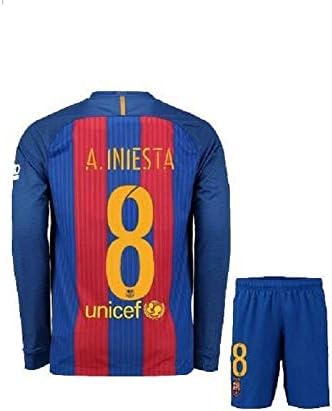 Zay Luay Men's Long-sleeved Pants Sportswear 16-17 Barcelona Jersey No. 10 Messi Home Away Long Sleeve Football Training Suits Men Suit (Size : S)