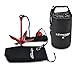 Compass Kayak Anchor Kit + Dry Bag for Jet Skis, Canoes, & Floats - 3.5 lb Steel Anchor with Anti-Rust Powder Red Coating, 40 ft Marine Grade Rope, Buoy, and Stainless Steel Snap Hook.