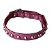 Outlaw Pink Studded Leather Safety Cat Collar