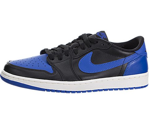 Nike Men's Air Jordan 1 Retro Low OG Black/Varsity Royal/Sail Basketball Shoe 11 Men US