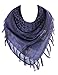 ChinFun 100% Cotton Keffiyeh Tactical Desert Scarf Military Arab Scarf Wrap Shemagh Navy