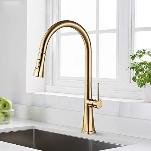 Grifos de cocina de oro cepillado Grifos mezcladores de cocina