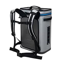 YETI Hopper Backflip 24 Soft Sided Cooler/Backpack, Fog Gray/Tahoe Blue