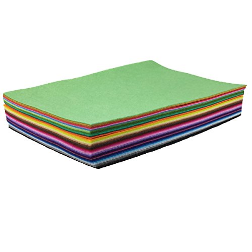 flic-flac 42pcs 8 x 12 inches (20cm30cm) 42 Colors for Choice A4 Felt Fabric Sheet Assorted Color Felt Pack DIY Craft Patchwork