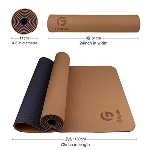 Gruper-Yogamatte-rutschfestTPE-Trainingsmatte-rutschfest-und-FitnessmatteTrageband-Tasche-Gymnastikmatte-183-x-61-x-06-cm