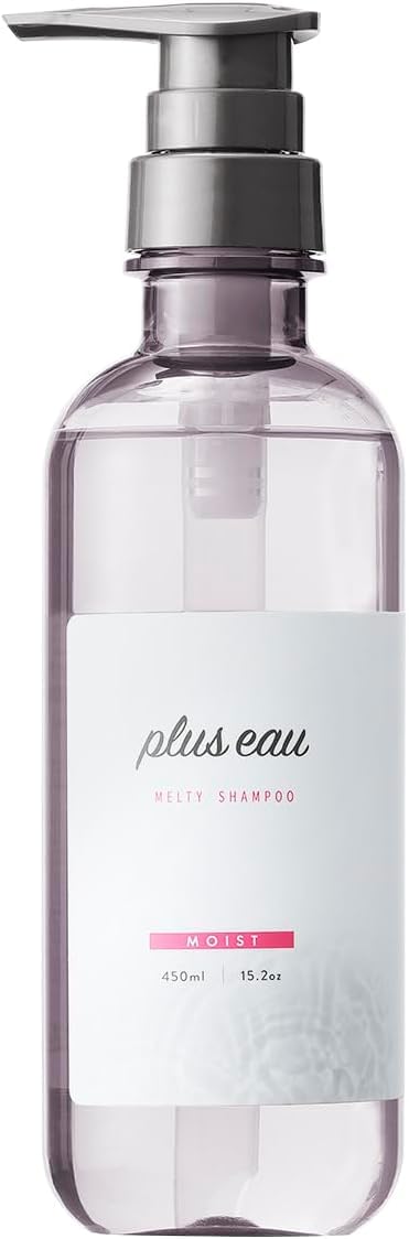 plus eau (プリュスオー) メルティシャンプー 450ml (まとまる髪に) ポンプ 単品 ホワイトフローラル&ペアーの香り商品画像