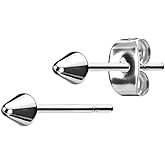 316L Surgical Steel Spike Stud Earrings for Women or Men (Choose color and size)