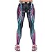 Slimming Girl Sexy Black Galaxy Print Workout High Waist Stretchy Tights Sport Leggings,Size S