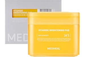 (Only Refill) MEDIHEAL Vitamide Brightening Pad - Vegan Face Hypoallergenic Pads with Niacinamide, Sea Buckthorn - Radiance Boosting Pads for Clear, Illuminating Skin 100 Pads