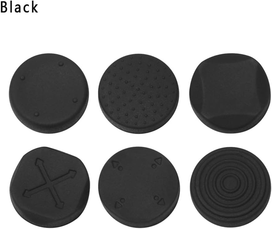 6Pcs Black Silicone Thumb Stick Grips Caps Analog Thumbstick Joystick Cap for PlayStation Vita Cases and Storage for PS Vita PSV 2000 PSV 1000