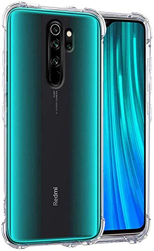 Tarkan Shock Proof Protective Soft Back Case Cover for Redmi Note 8 Pro (Transparent) [Bumper Corners with Air Cushion T
