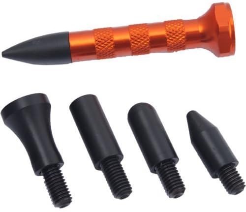 HiYi Tap Down Tool Dent Removal Tool for Tapping High Points W/Screw on Plastic Tip Dent Lifter 5 Headss