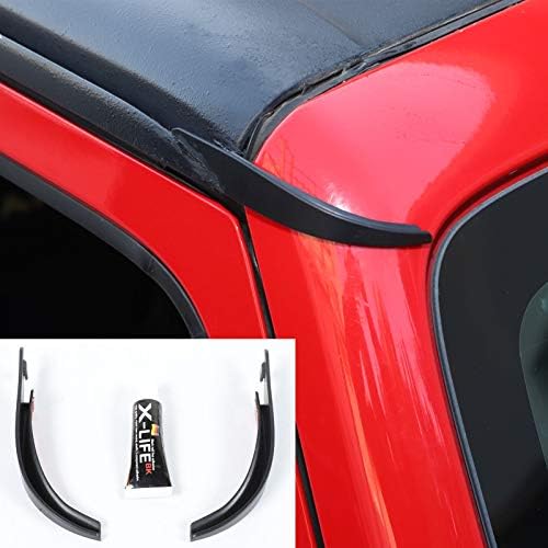 JeCar Hardtop Rain Diverters ABS Drip Rail Extension Rain Gutter Exterior Accessories for Jeep