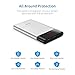 PISEN 10000mAh Portable Charger LED Display Ultra Slim Power Bank High Capacity External Battery Pack for iPhone,iPad,Samsung,Nexus and More (Silver)