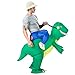 NEWBEA Inflatable Dinosaur T-rex Costume,Halloween Fancy Dress Costumes for Adult Child,Standard Size