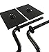 MMT Snowmobile Trailer Ski Tie Down Hold Down Bars Pair Black with Crank and Plate