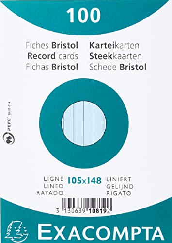 100 fiches sous film - bristol ligne
