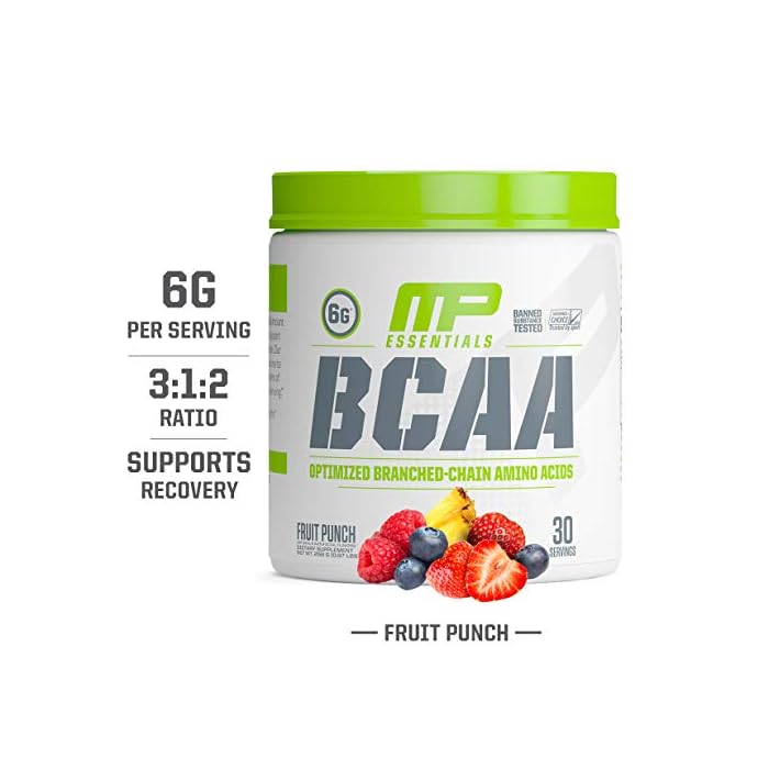 Essentials BCAA Powder, Post Workout Recovery Drink for Muscle Recovery and Muscle Building, Watermelon, 30 Servings