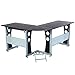 Black New Wood L-Shape Corner Computer Desk PC Table Workstation Home Office
