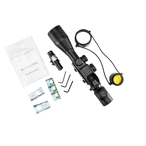 Pinty Rifle Scope 412x50EG Rangefinder Tactical Reticle Scope Combo