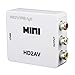 NOVPEAK HDMI to AV Converter, 1080p HDMI to RCA CVBS AV Composite Adapter HDMI 2 AV Converter Support for for PC Laptop PS4 PS3 XBOX Wii HDTV STB VHS VCR Camera Blue-Ray DVD TV BOX (White)