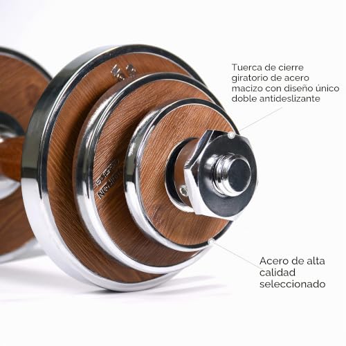 PROIRON Adjustable Dumbbells 20kg with Steel and Nut Dumbbells for Home Gym or Office (Pair)
