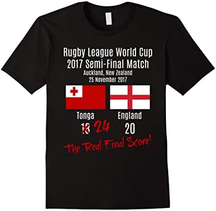 Mens Tonga-England 2017 Rugby World Semi-Final - Color Set 2 2XL Black