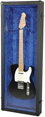 Corporation GD-4616SB Guitar Display Case Carpeted Case and Plexi, Glass Black