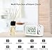 Hosome Projection Alarm Clock, Digital Alarm Clock on Ceiling with Indoor Temperature Large LCD Display and 4 Adjustable Projection Brightness with 2 Alarm Volume Setting for Bedroom, Office，White