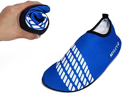 Flexible Water Sport Skin Shoes Aqua Socks Unisex for Swimming,Running,Snorkeling,Surfing,Yoga Exercises,XXL(US9.5-10.5=CHN42-43),Sky Blue