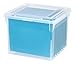 IRIS USA FB-SQ Letter Size File Cube Box, Small, Clear
