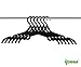 6 Pack of IPOW Black Plastic Foldable Travel Home Camping Mini Non-Slip Clothes Shirts Sweaters Dress Hanger Hook Drying Rack