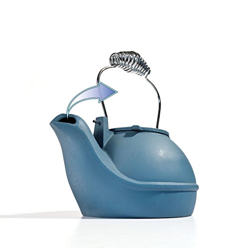 Condar's Aluminum Humidifier Steamer (HK-BL) is crafted from recycled Cast Aluminum in a family owned foundry, right here in the USA. GLACIER BLUE FINISH WITH CHROME HANDLE - Thumbnail 2